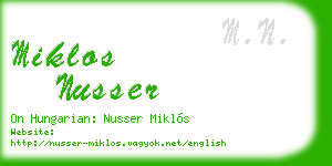 miklos nusser business card